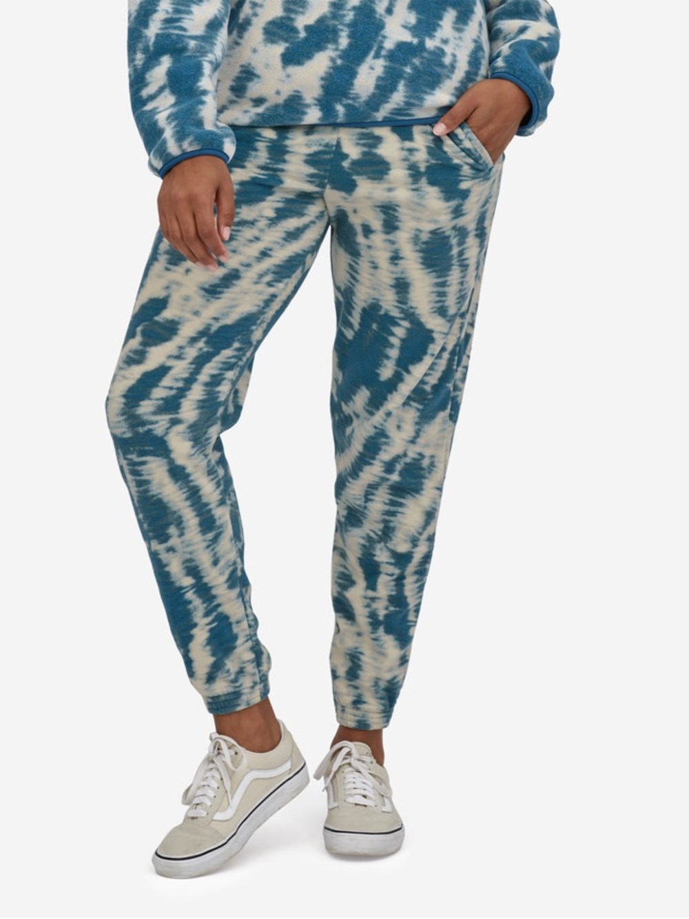 PATAGONIA Micro D Fleece Joggers Women’s XS Pants - Blue Tie Dye